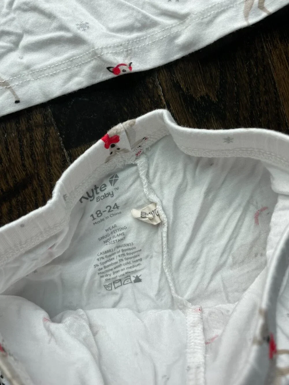 Kyte BABY Long Sleeve Holiday Christmas Pajama Set in Cloud Deer 18-24M